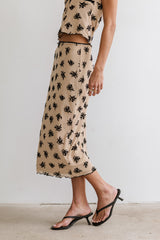 Tabitha Floral Mesh Midi Skirt