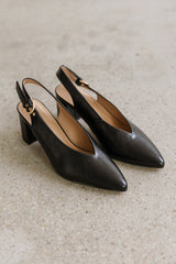 Candice Slingback Heels in Black