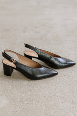Candice Slingback Heels in Black
