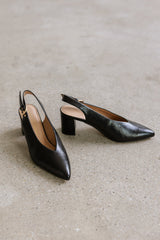 Candice Slingback Heels in Black