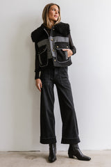 Liv Sherpa Vest in Black