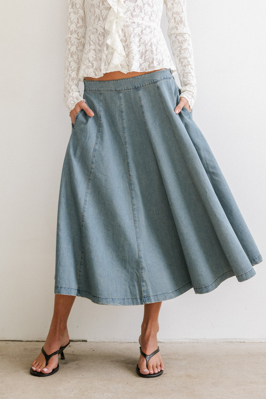 Kathy Denim Midi Skirt