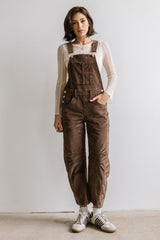 Tansy Corduroy Overalls in Brown