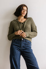 Georgie Knit Sweater in Olive