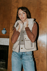 Liv Sherpa Vest in Taupe