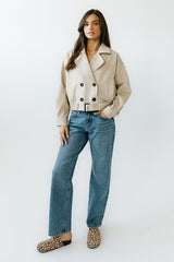 Jane Suede Cropped Trench Coat