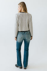 Courtney Scalloped Cardigan in Cream