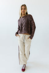 Josephine Knit Sweater in Red-Brown