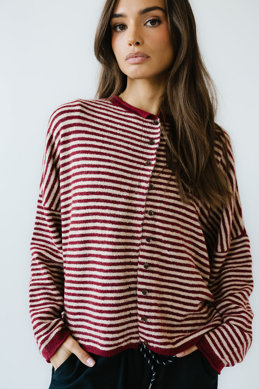 Lola Striped Sweater in Red
