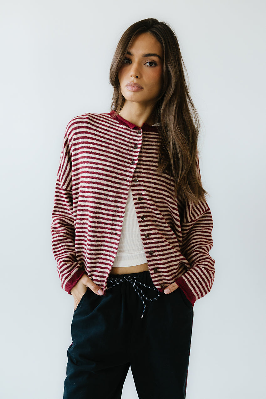 Lola Striped Sweater in Red