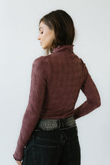 Benny Textured Top in Berry