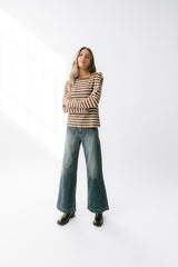 Kathy Waffle Knit Top in Brown