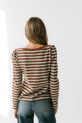 Kathy Waffle Knit Top in Brown
