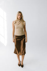 Lue Sheer Top in Taupe