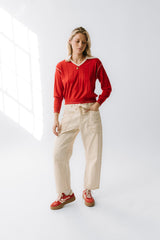 Jocelyn Barrel Jeans in Cream