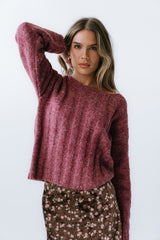 Zamara Ribbed Sweater in Red
