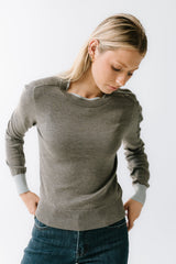Rustin Contrast Sweater in Grey