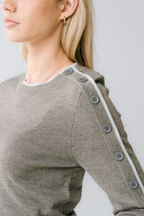 Rustin Contrast Sweater in Grey