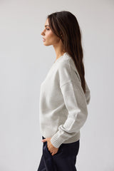 Adella Knit Sweater in Silver