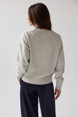 Adella Knit Sweater in Silver