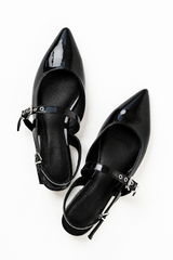 Aire Slingback Flats in Black