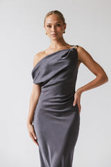 Malik Midi Dress in Navy