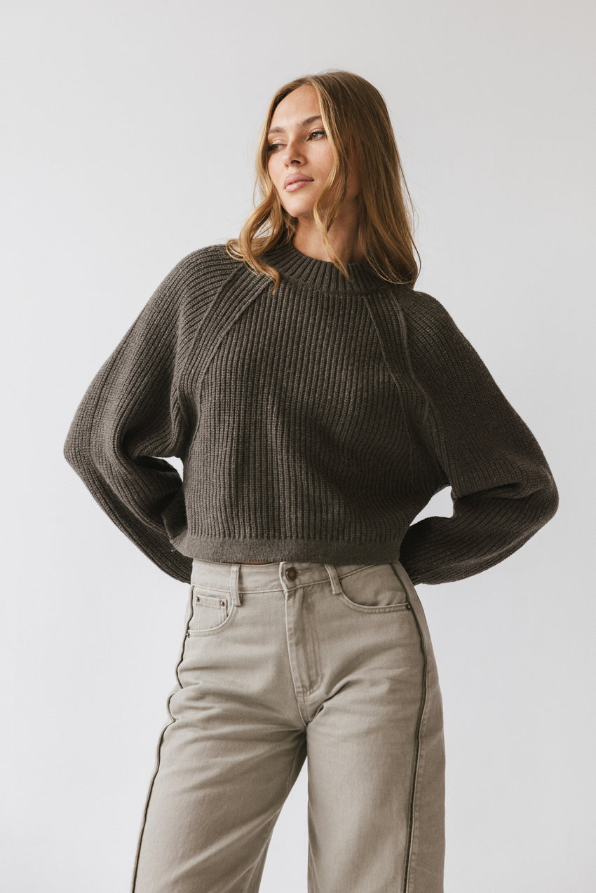 Shayla Knit Sweater in Charcoal