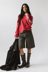 Romy Striped top in Red