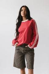 Romy Striped top in Red
