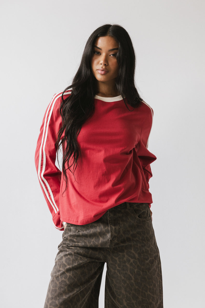 Romy Striped top in Red