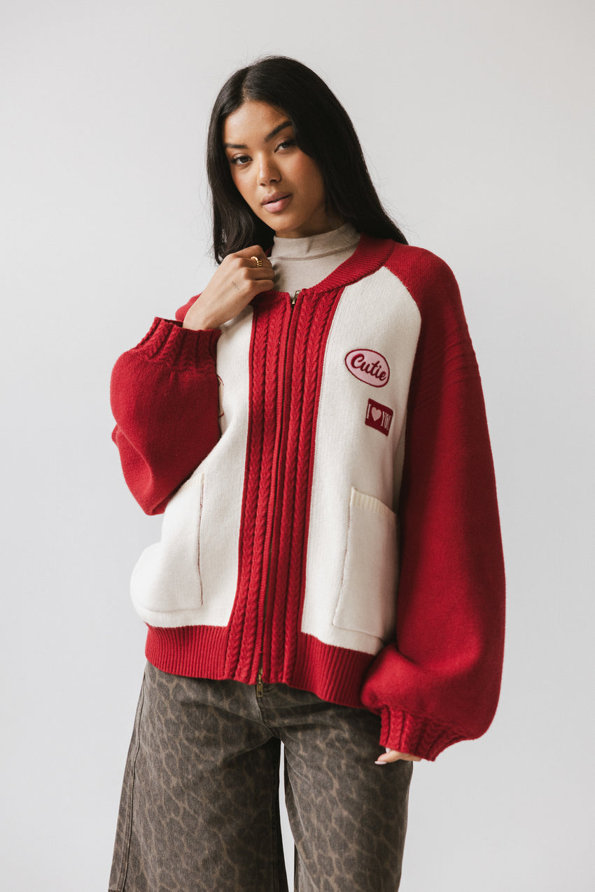 Paula Oversized Jacket in Red