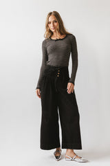 Barkley Corduroy Wide Leg Pants in Charcoal