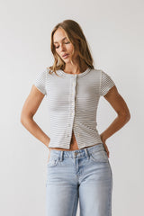 Trisha Striped Top in Blue