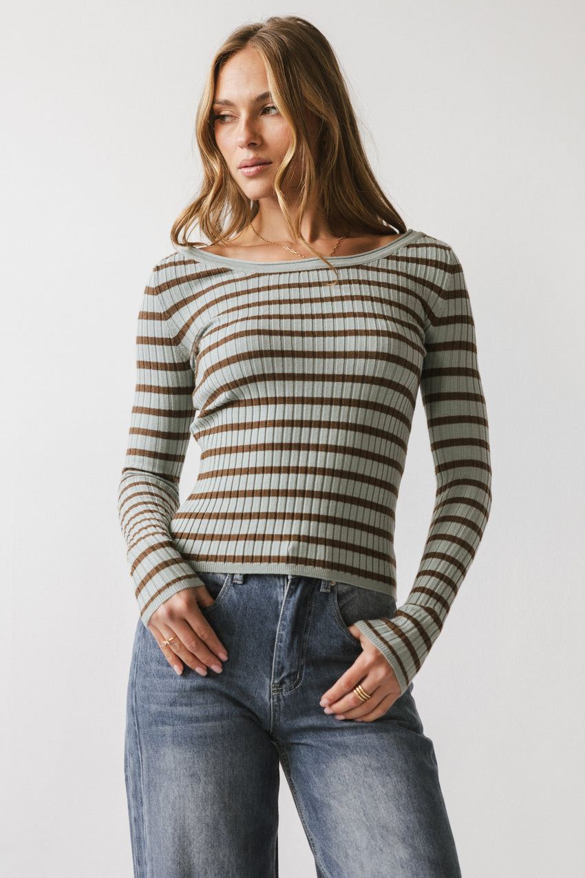 Petra Striped Sweater in Blue
