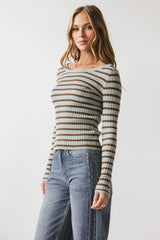 Petra Striped Sweater in Blue
