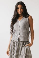 Cindy Sweater Vest in Heather Grey