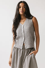 Cindy Sweater Vest in Heather Grey