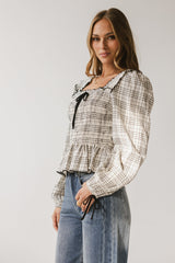 Vale Smocked Blouse in Black