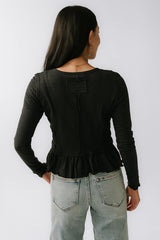 Harry Smocked Top in Black