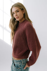 Shayla Knit Sweater in Burgundy
