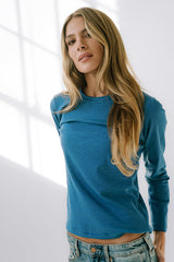 Makayla Shirt in Striped Cobalt