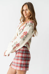 Callie Plaid Mini Skirt in Red