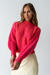Noel Two Toned Sweater in Pink