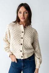 Sophie Knit Cardigan in Beige
