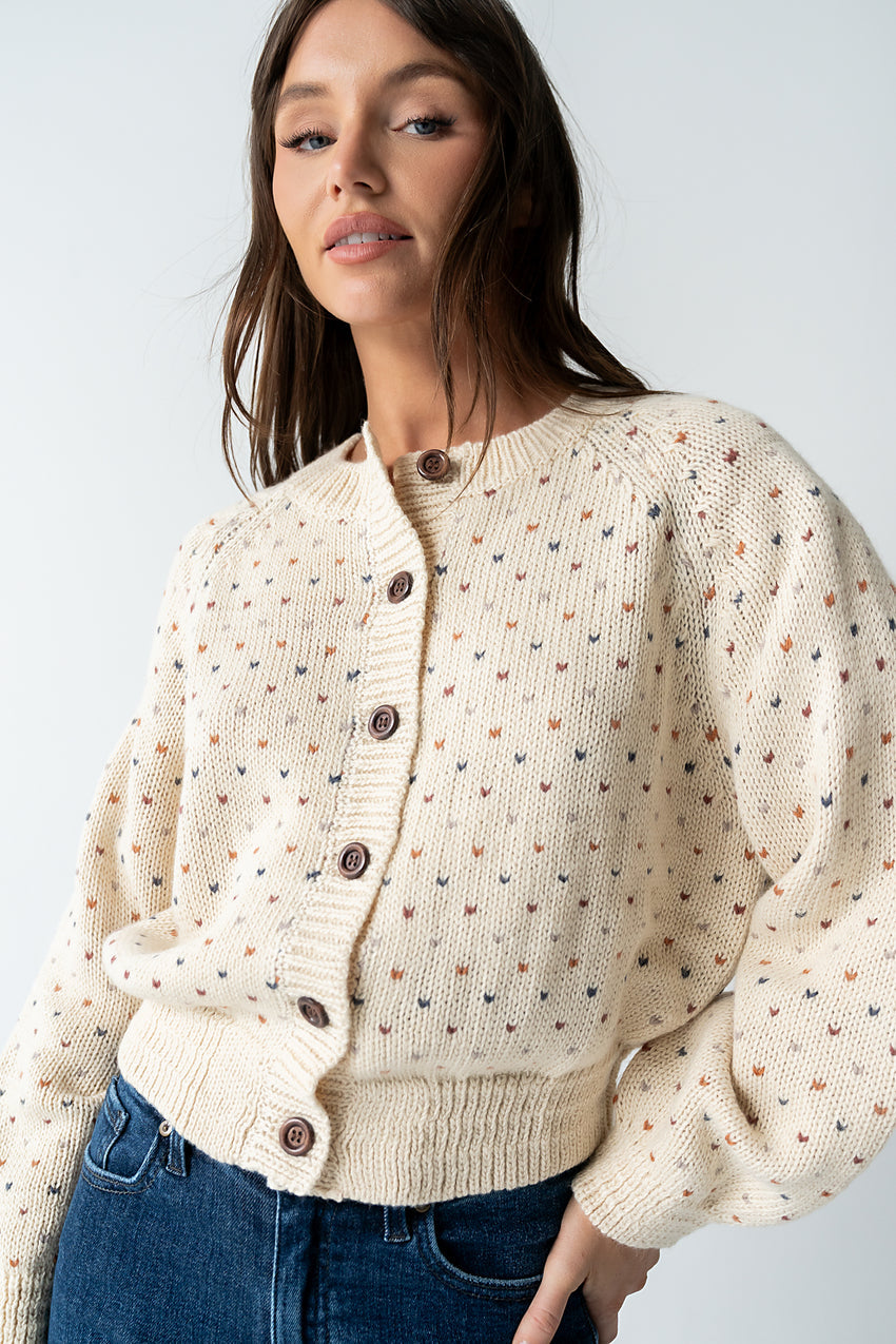 Sophie Knit Cardigan in Beige