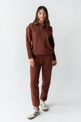 Patricia Barrel Sweatpants in Burgundy