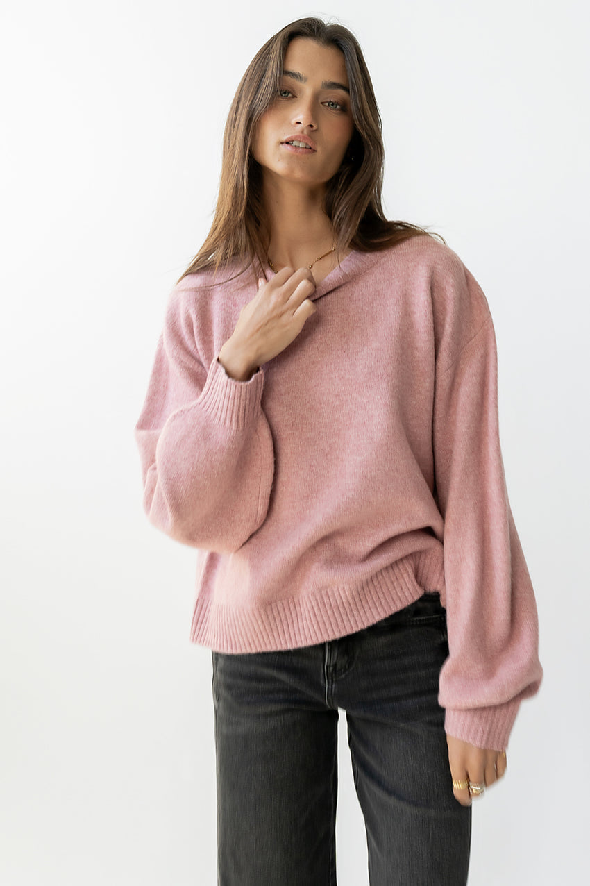 Josey Oversized Sweater in Pink