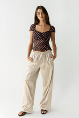 Liam Sheer Polka Dot Top
