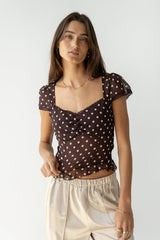 Liam Sheer Polka Dot Top