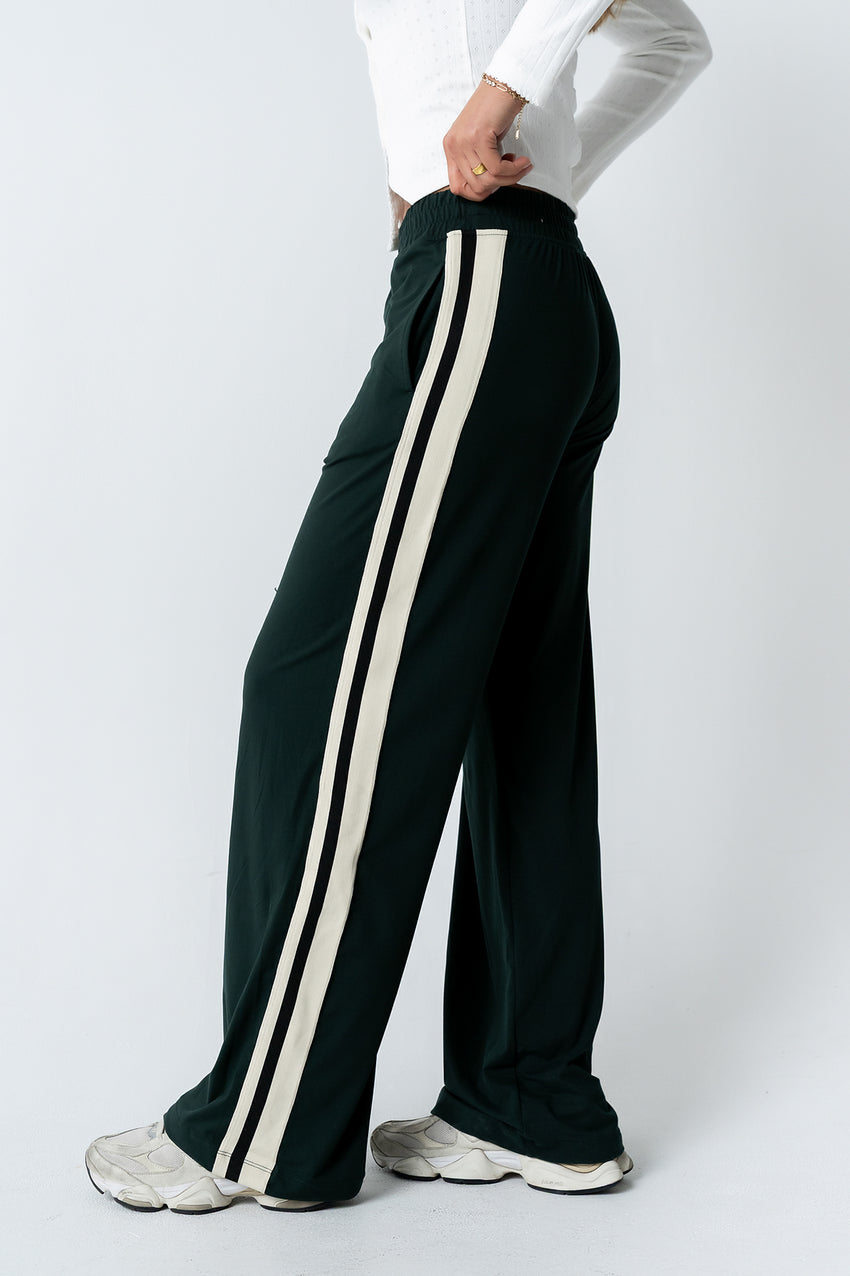 Avery Striped Pants in Green